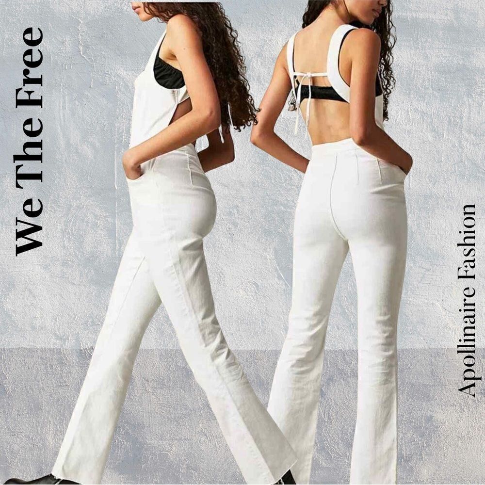 WE THE FREE 2nd AVE CRVY OVERALLS IN IVORY SIZE 4 NWT